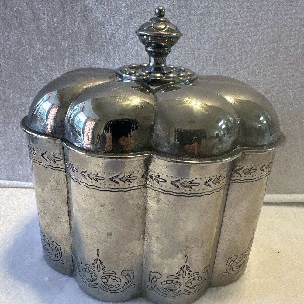 Vintage Godinger 1994 Silver Plated Jewelry Trinket Box w/ Lid